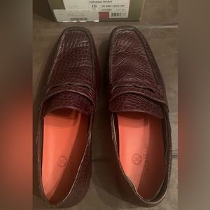 Cole Haan - Men’s Panama Penny Crocodile Penny  Loafer - Brown - Size 10 - New